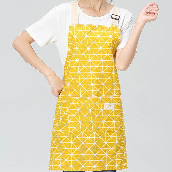 Hot Fashion Lady Women Men Adjustable Cotton Linen High-grade Kitchen Apron